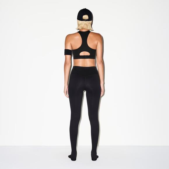 Nike x SKIMS Matte Footsie Grip Leggings in Obsidian Women XL - Picture 5 of 6